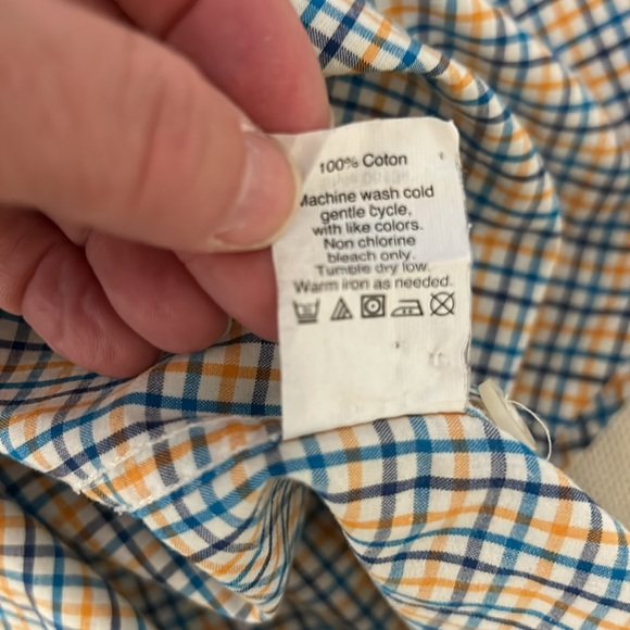 J Crew Men's Slim Fit Checked Long-sleeve Button Down Shirt - Small - Non-Iron - Picture 6 of 6